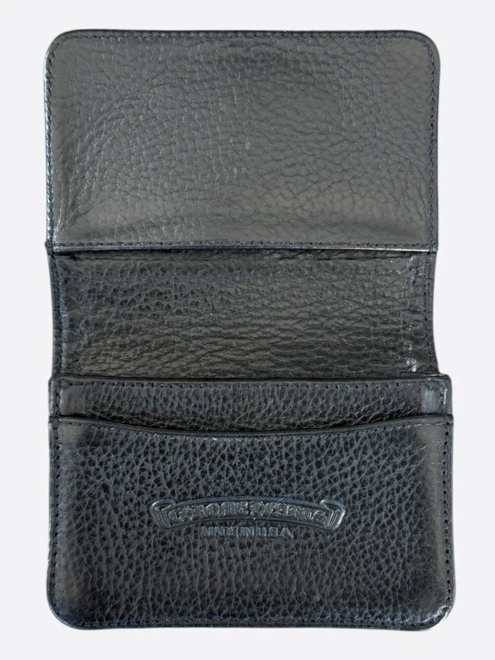 Chrome Hearts Black & Silver Scroll Folded Cardholder